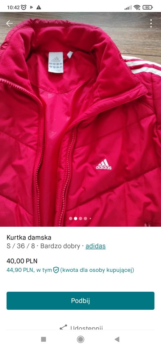 Kurtka adidas rozm. S