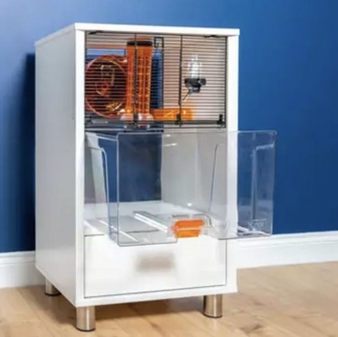 Klatka OMLET BIAŁA szafka dla chomika gryzonia LEGNICA