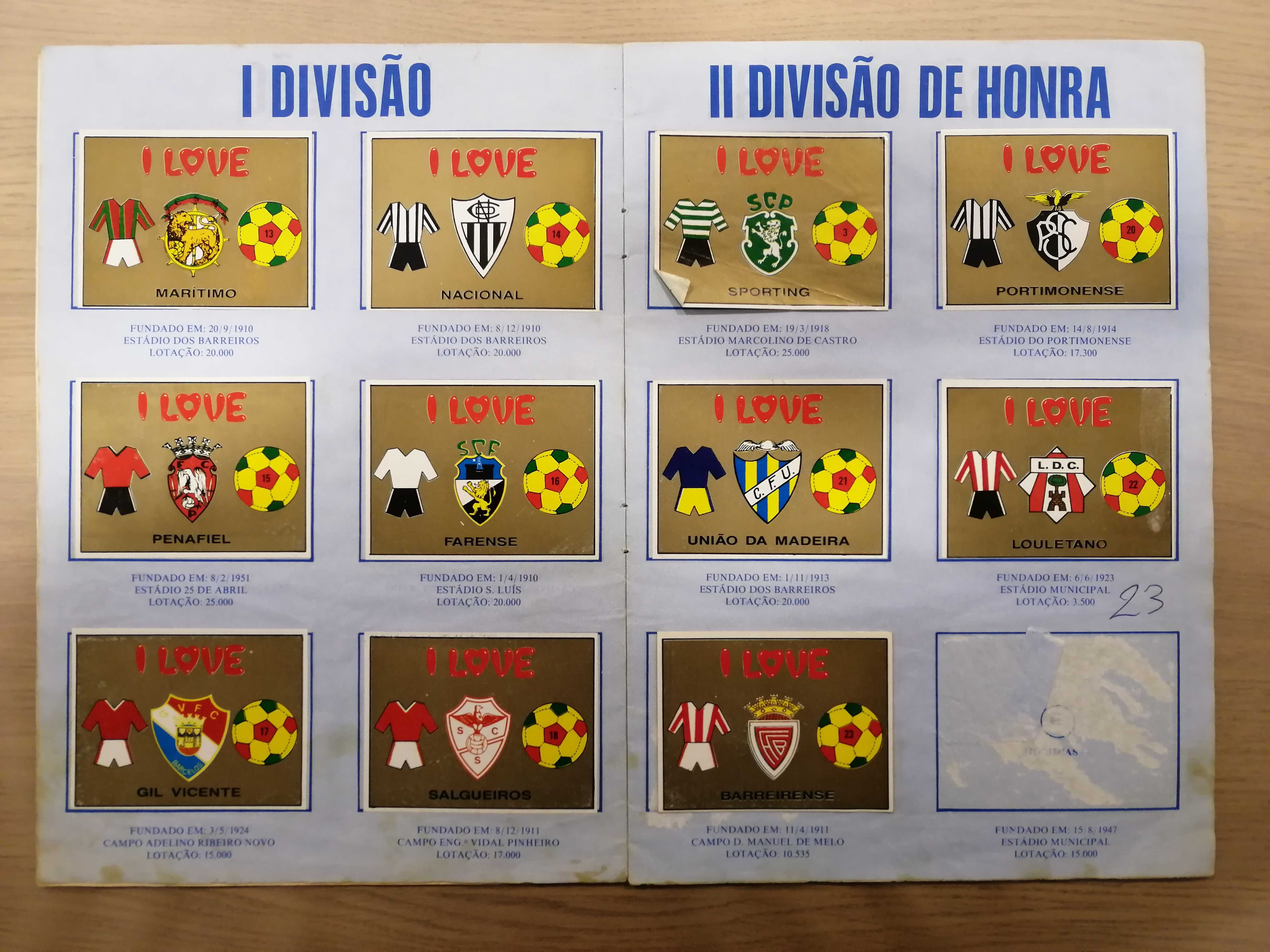 Caderneta Futebol I LOVE o meu clube - Manil [Incompleta]