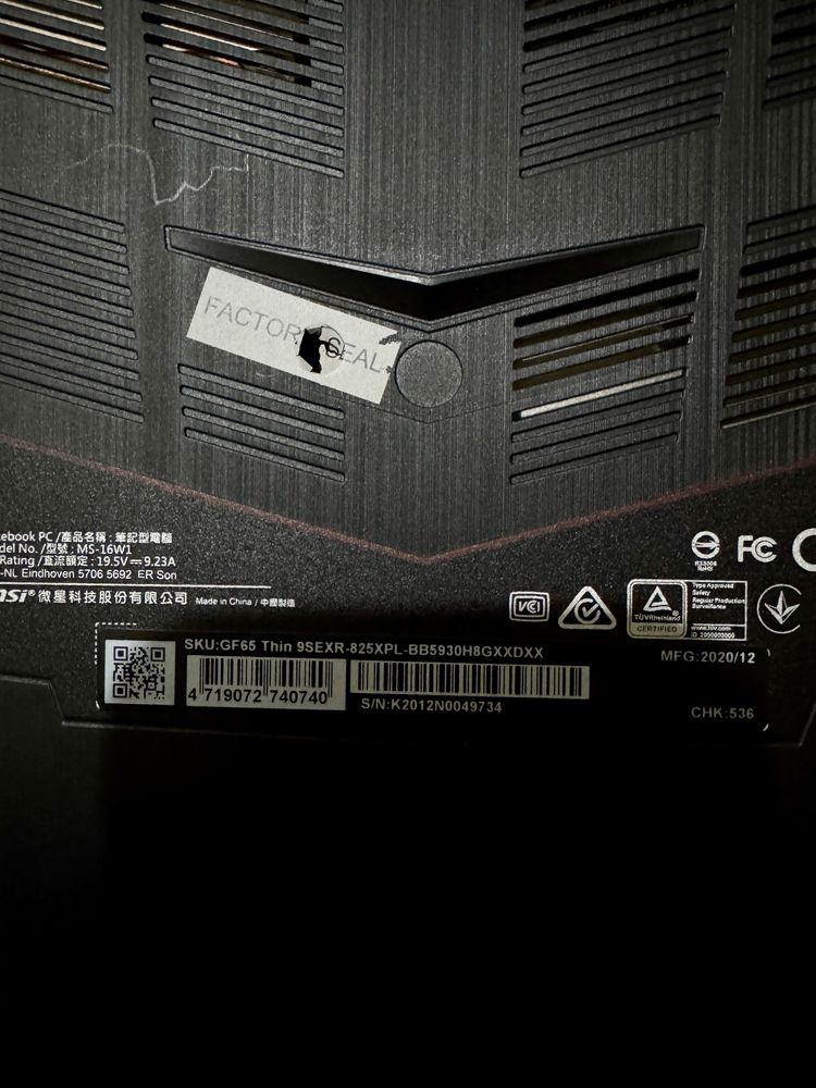 Ігровий ноутбук MSI  Katana rtx2060, i5 9300h