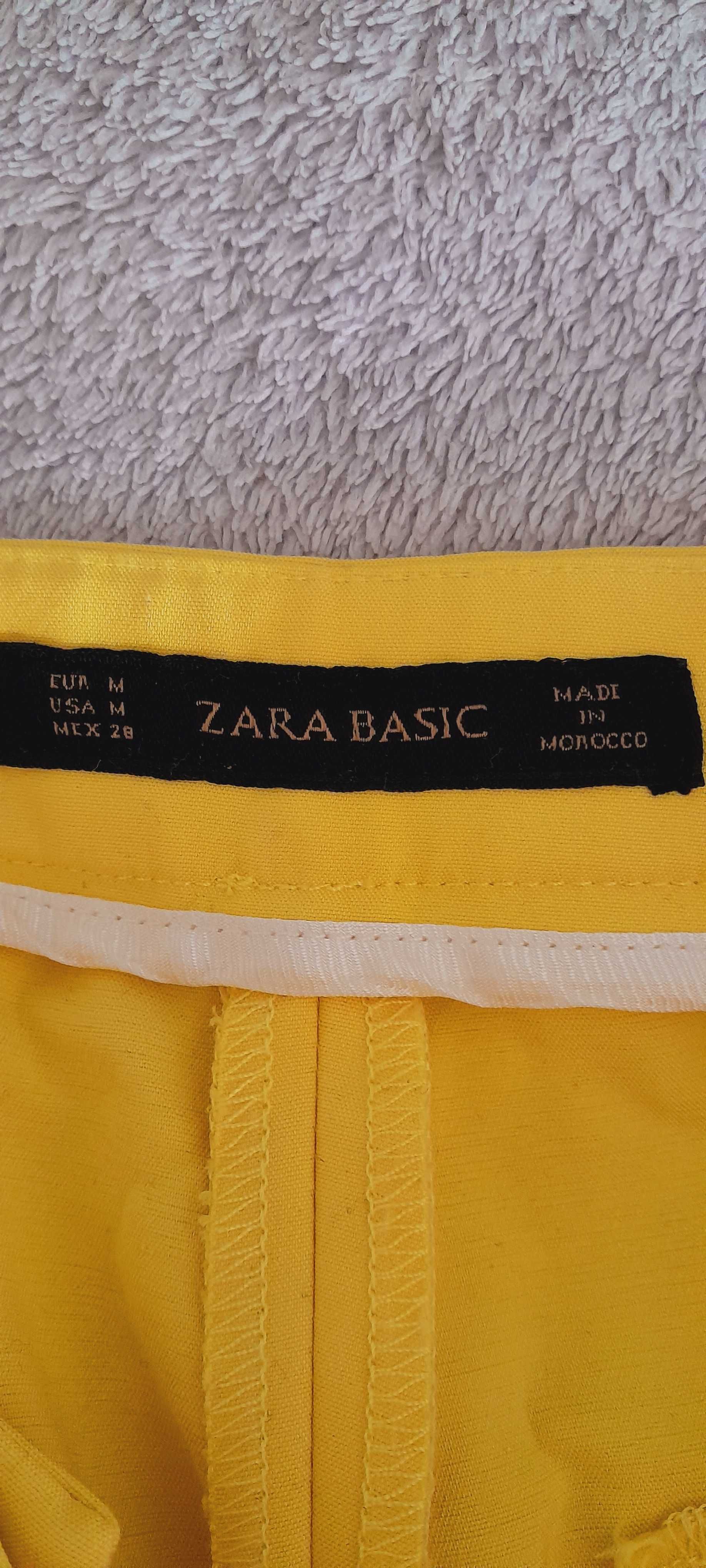 Spodnie damskie żółte  M Zara