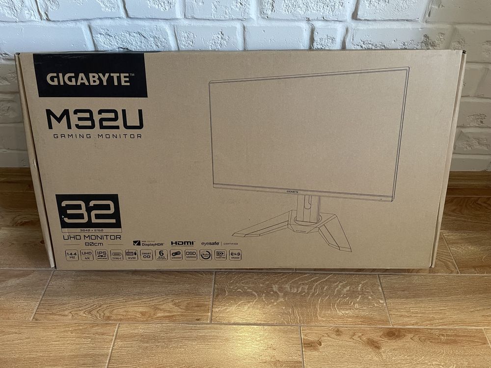 Топовый монитор 32" GigaByte M32U (4k, 144 Hz, новый)