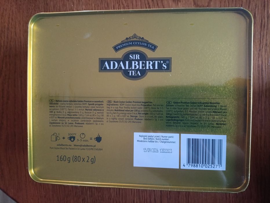 Zestaw herbat: Sir. Adalberts