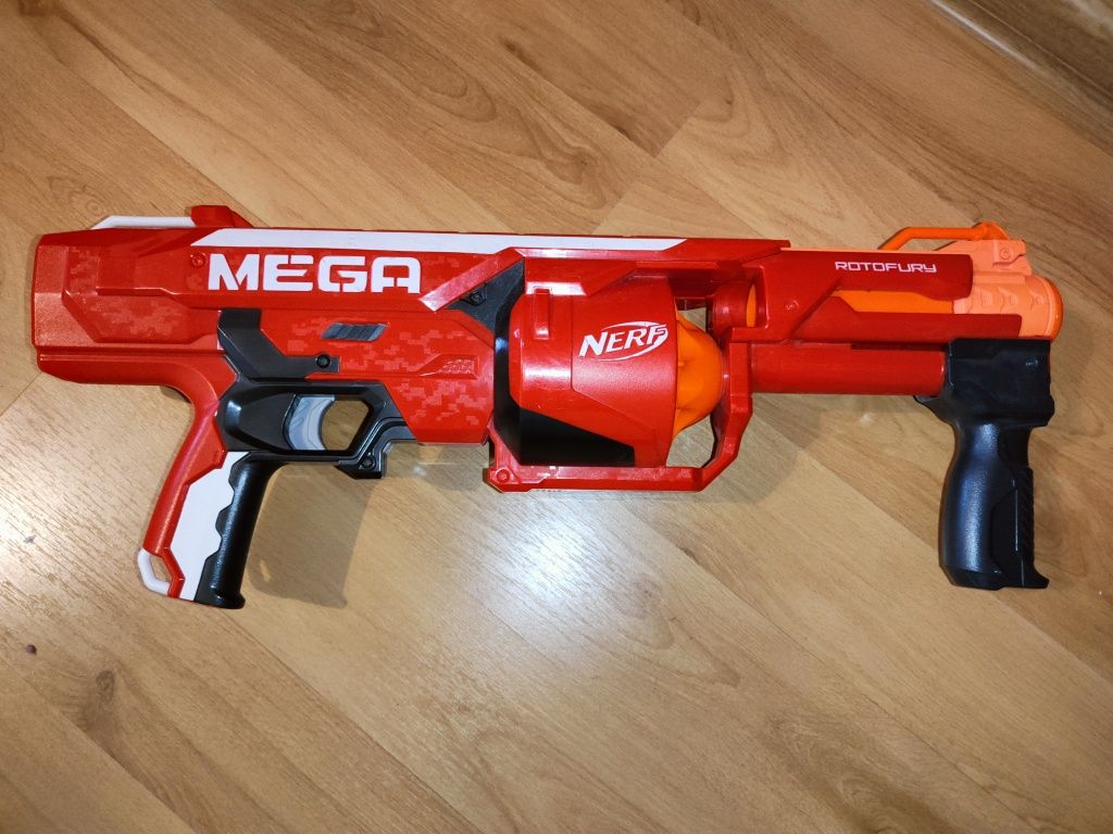 NERF Mega Rotofury + Double Down stan idealny