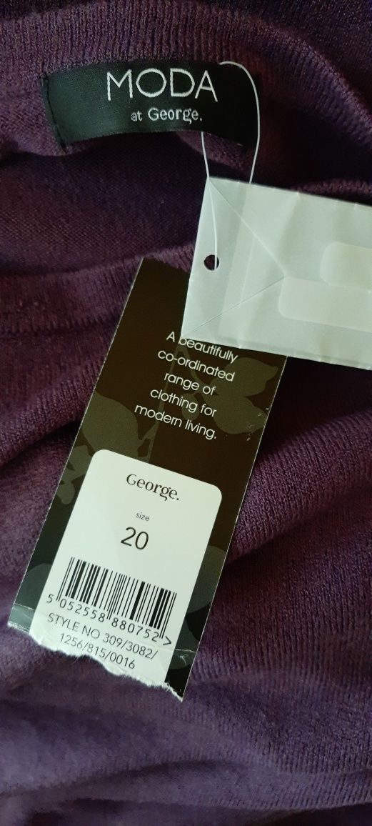 Sweter damski wiśniowy rozm 48 nowy