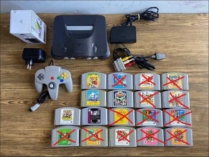 Consola JPN Nintendo 64 + 5 jogos