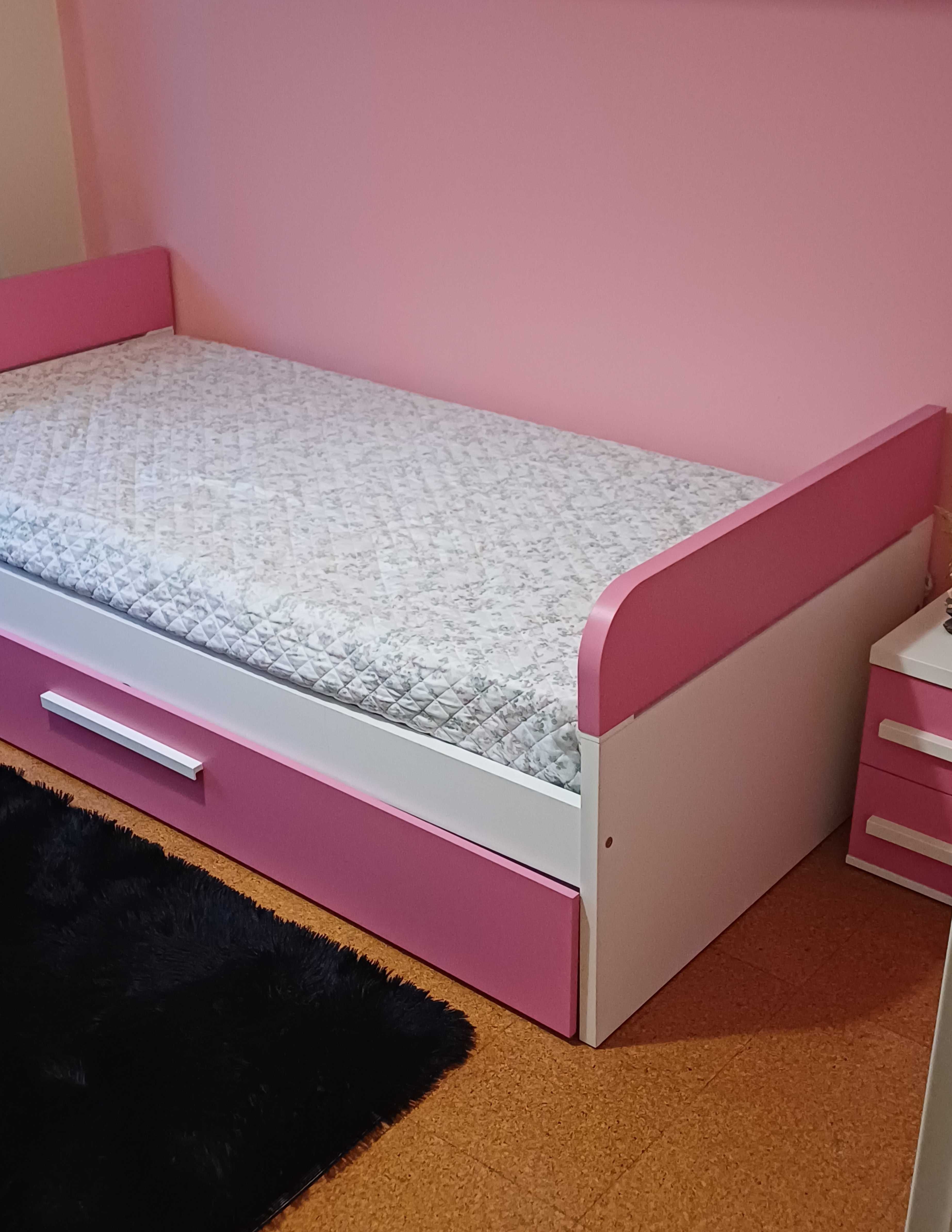 Cama de gaveta (como nova )+ mesa de cabeceira