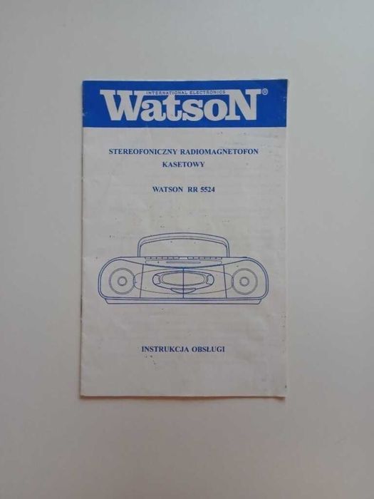 watson stereofoniczny radiomagnetofon instrukcja