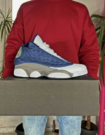 Кроссовки Nike Air Jordan 13 Ocean Blue/Gray  | Мужские/Женские r1