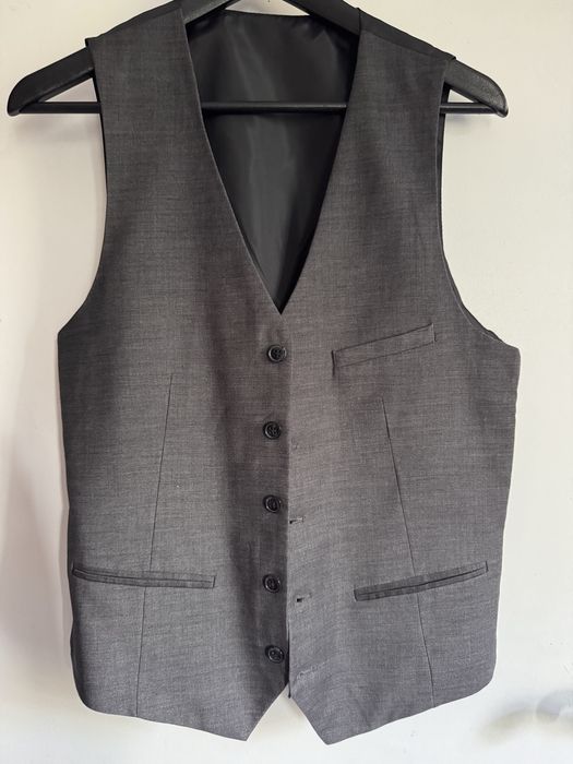 Kamizelka elegancka H&M rozmiar 48 fit M szara grafitowa