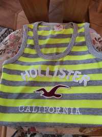 Bluzka damska Hollister California rozm S, bez rękawów, pasy, szary