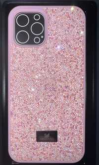 Чехол на iPhone 12 Pro Max с камнями сваровски Swarovski