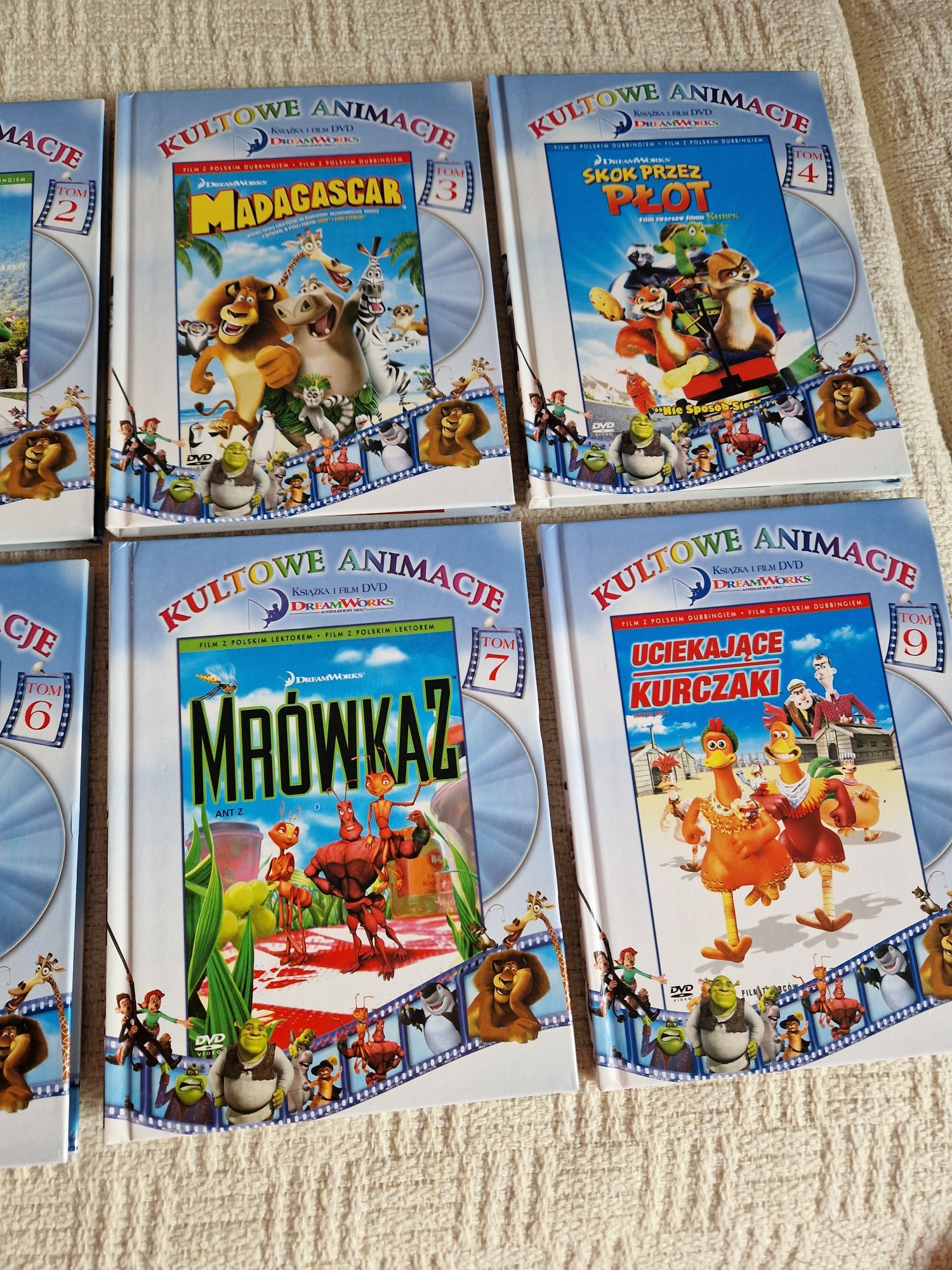 Filmy DVD kolekcja kultowe animacje Dreamworks Animation 8 części