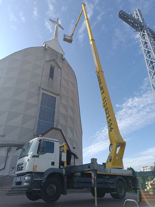 Wynajem podnośnik koszowy, zwyżka 45m, 53m, 61m, 70m