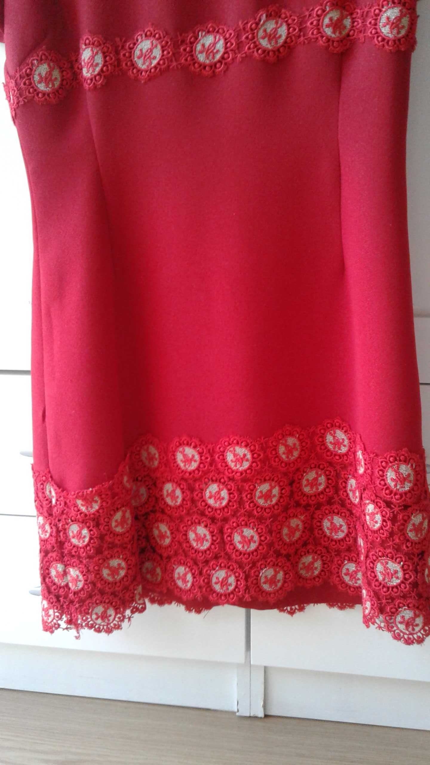 Vestido vermelho cerimónia