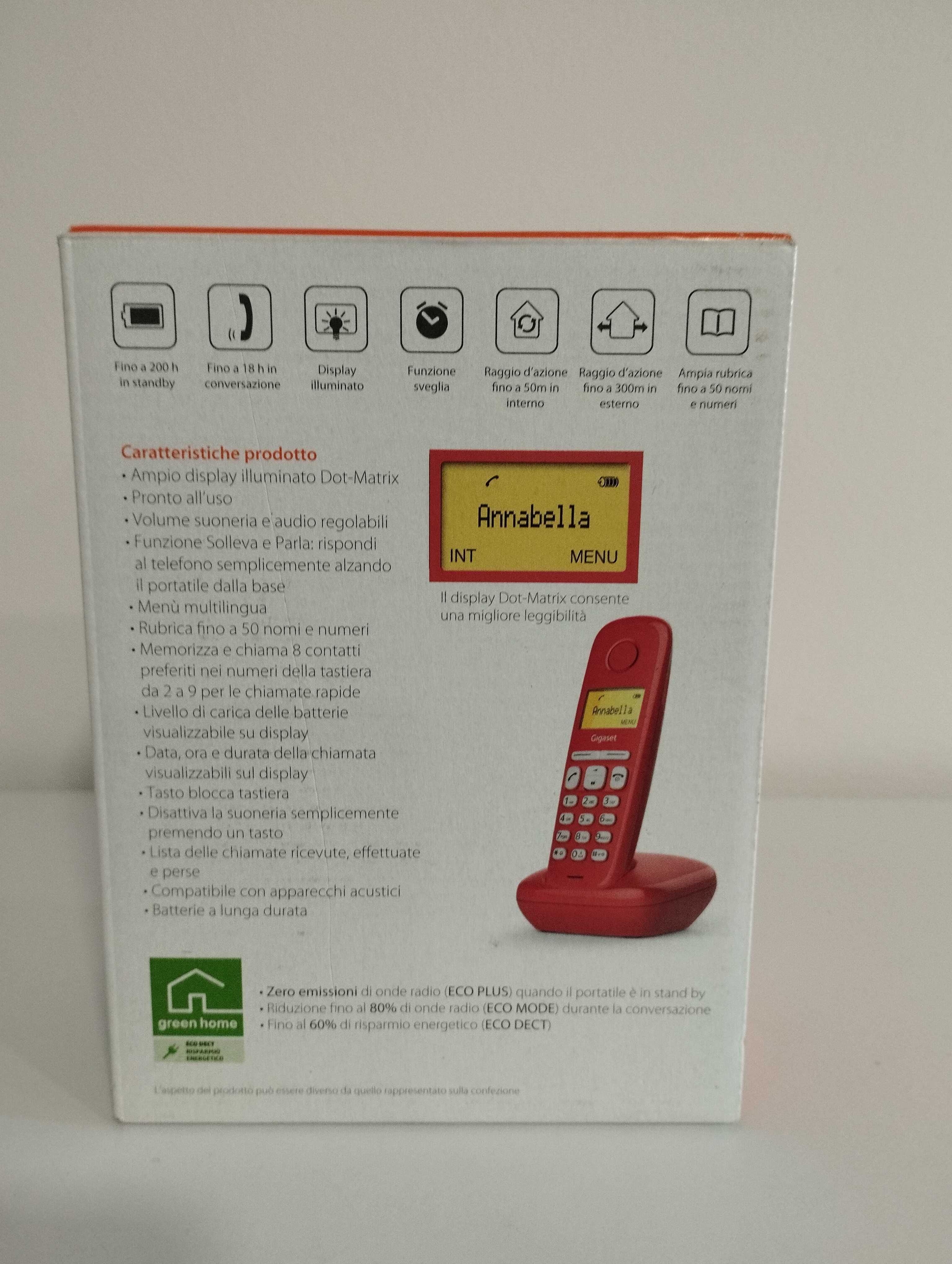Telefon bezprzewodowy Gigaset A170 Czerwony