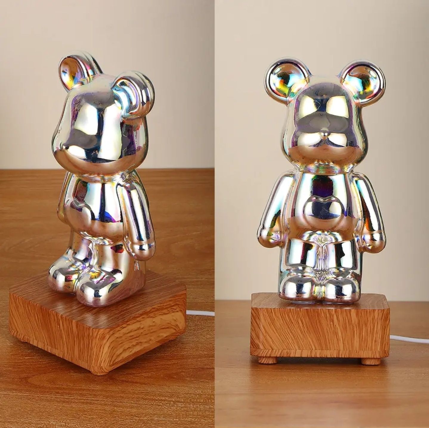 7 кольорів + подарункова коробочка 3D RGB нічник-світильник  BearBrick