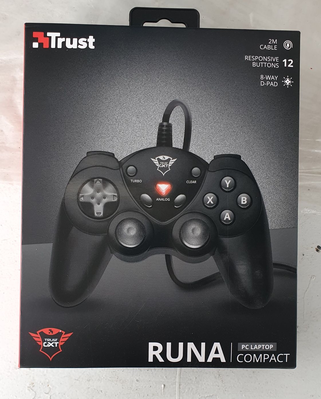 Геймпад Trust GXT 24 Runa Compact, Black, USB, для PC