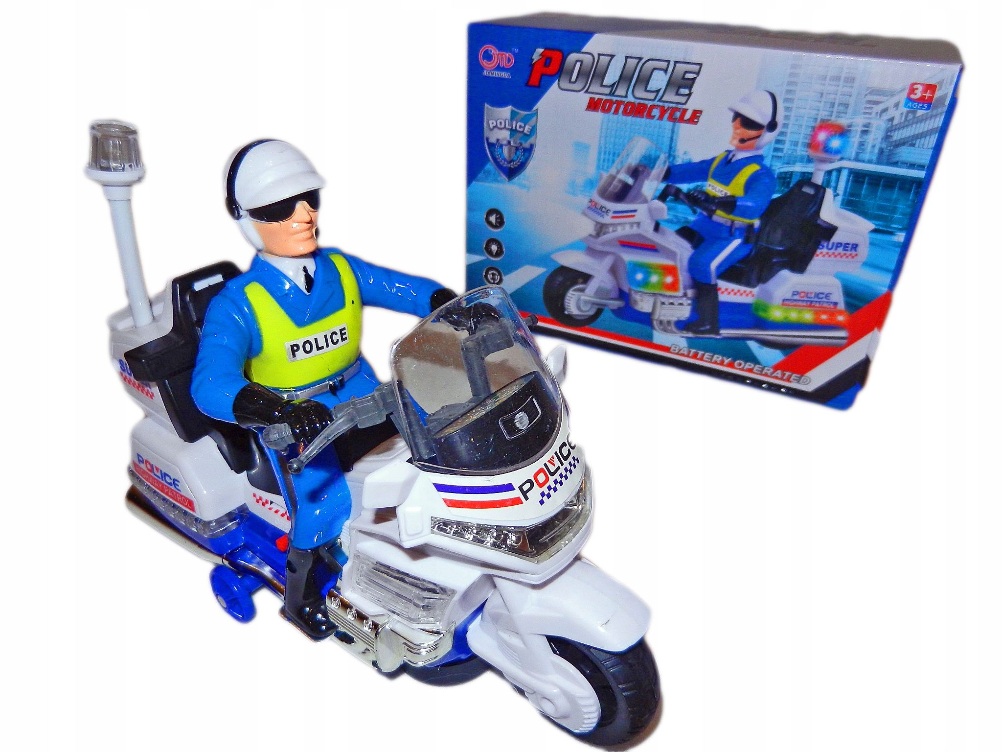 POLICJANT na motorze MOTOR ścigacz EFEKTY dźwięk