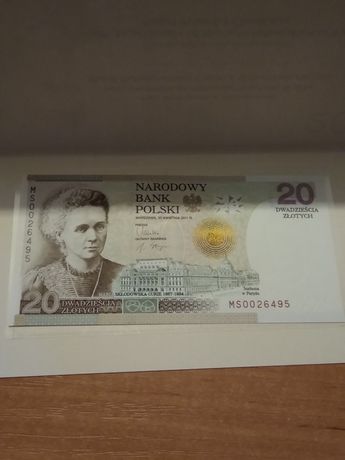 Banknot 20 zł Maria Skłodowska - Curie - 2011 rok