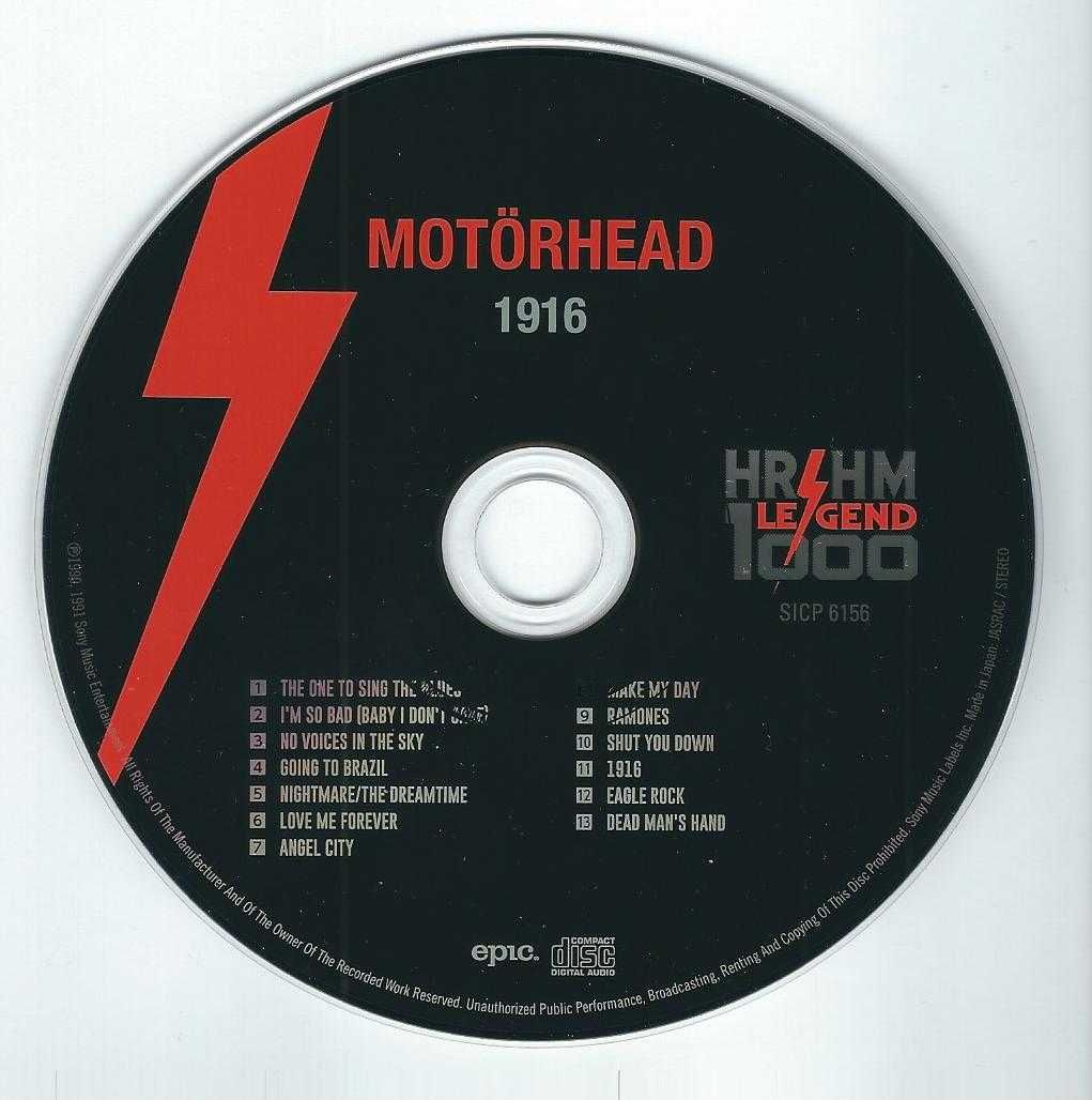 CD Motörhead - 1916 (Japan 2019) (Epic)