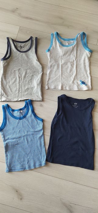 Podkoszulki chłopięca bezrękawnik 98  / 4 pak