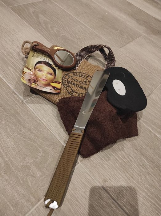 Kit máscara, espelho e calçadeira