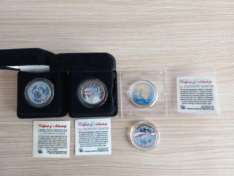 Monety - USA kolekcjonerskie z nadrukiem