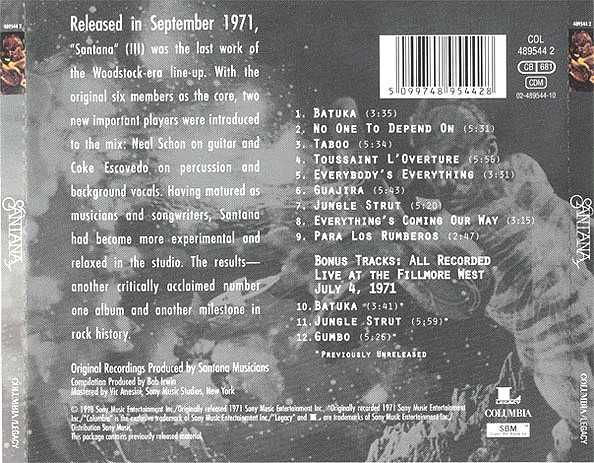 Santana III - CD como novo -