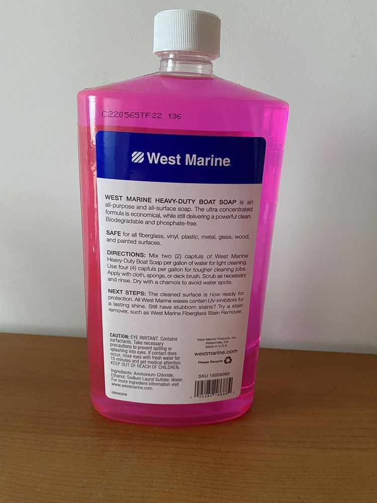 Amerykański szampon do mycia łodzi i jachtów Boat Soap West Marine