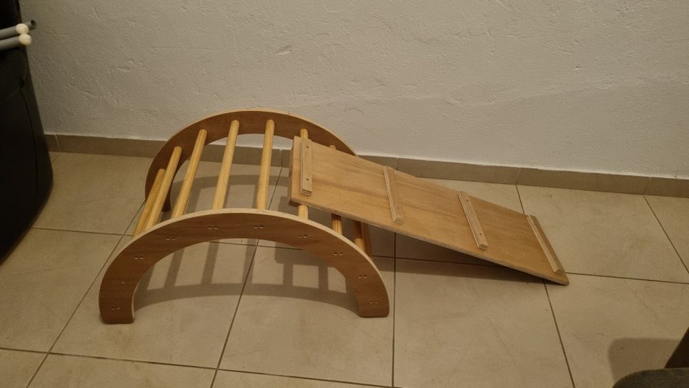 Conjunto arco pikler (montessori) com rampa