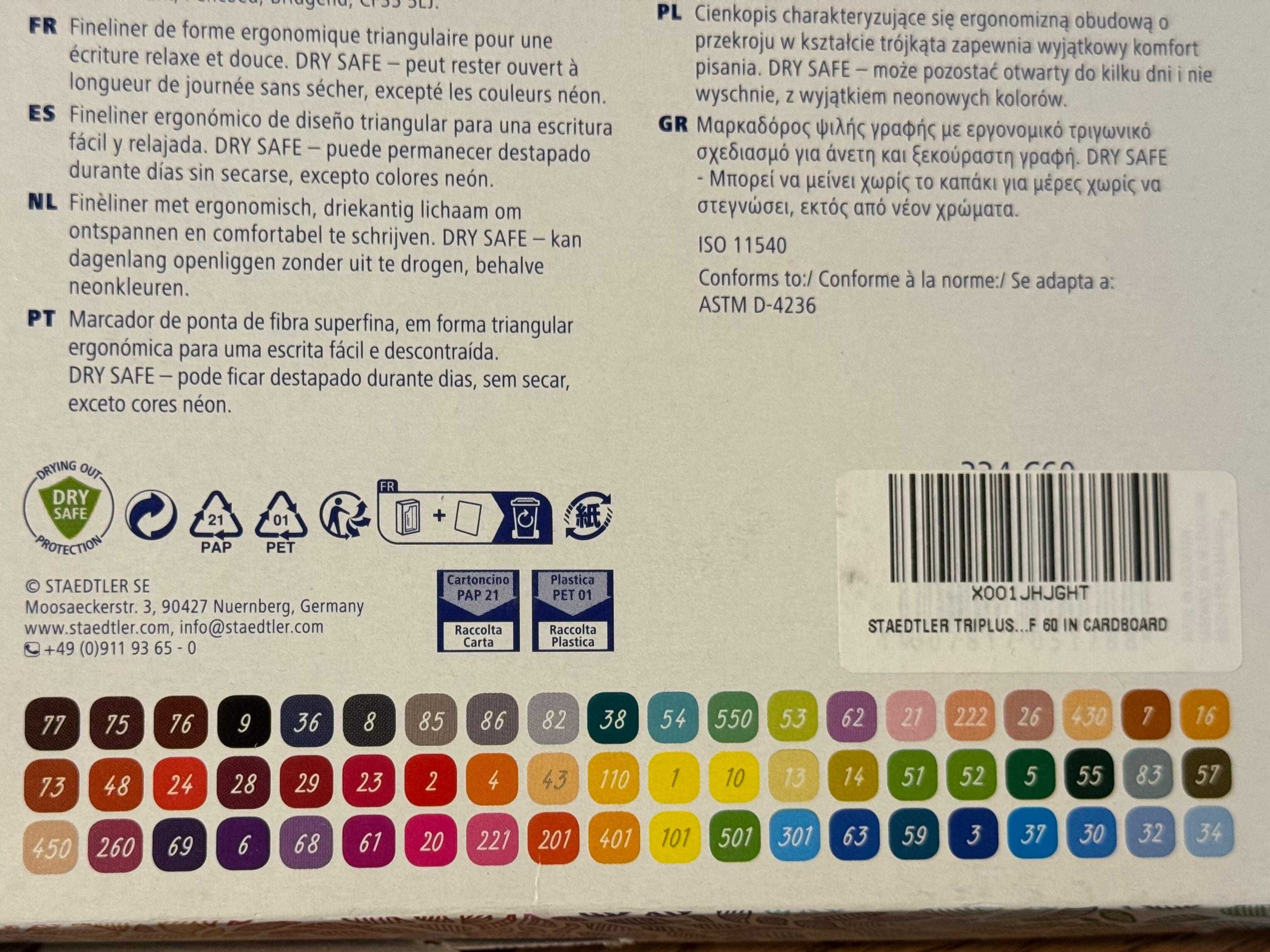 60 Canetas STAEDTLER triplus fineliner
