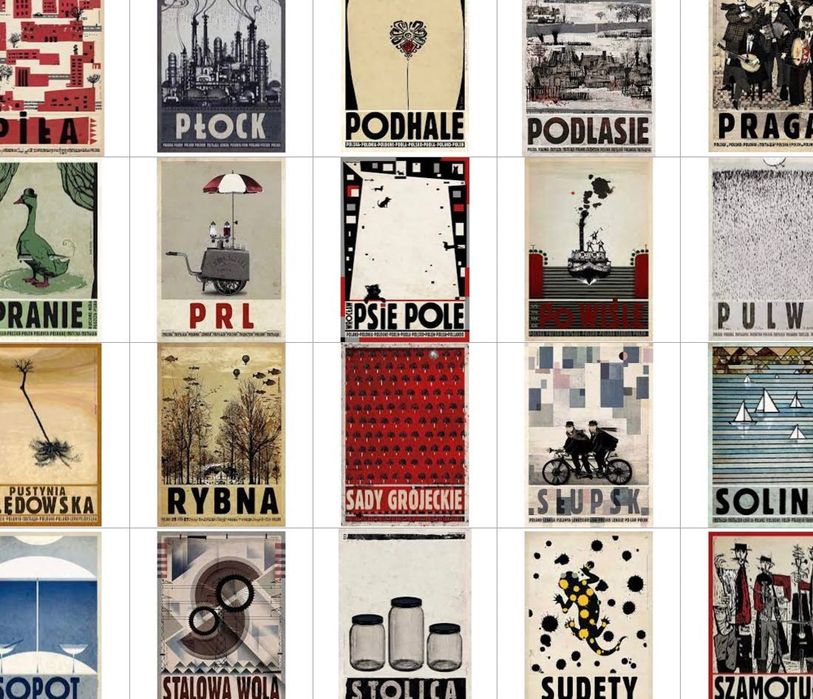 Plakat Polska Bałtyk Tatry Hel Zadupie itd Dekoracja Prezent
