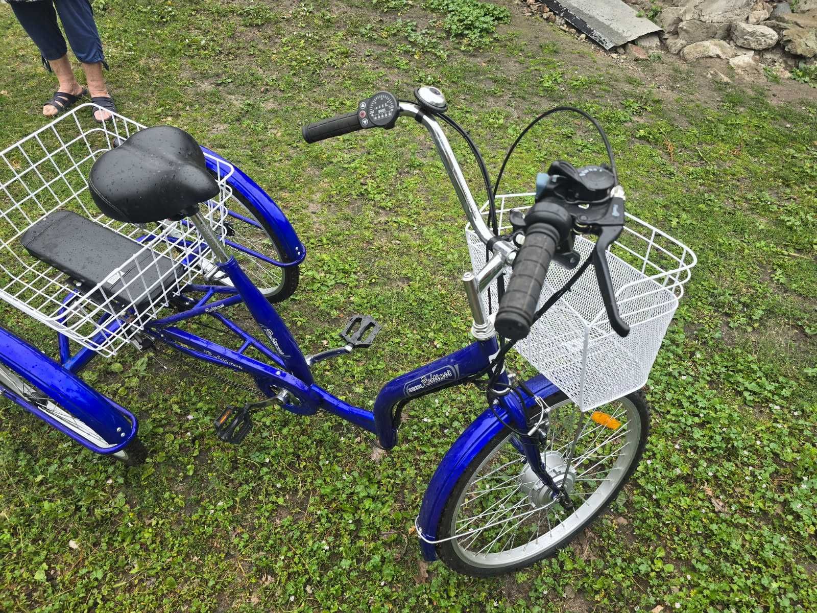 Rower elektryczny trzykolowy