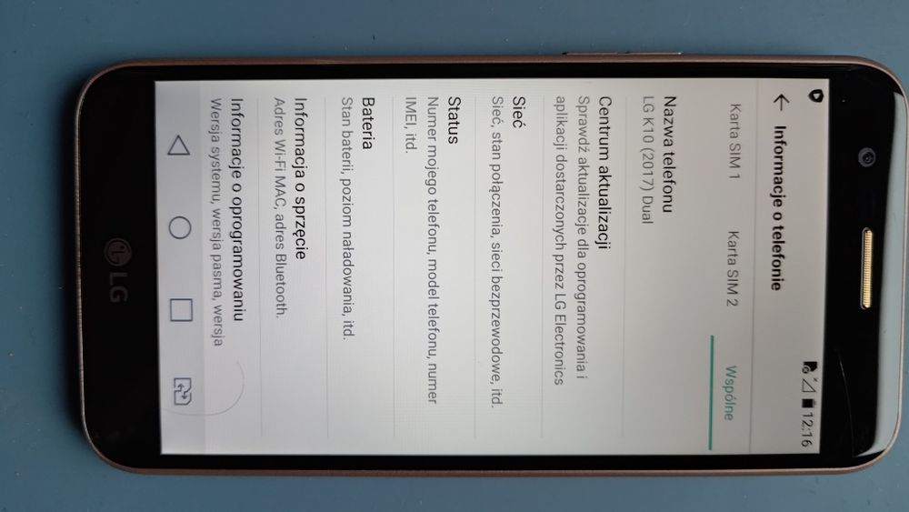 LG K10 (2017) sprawny