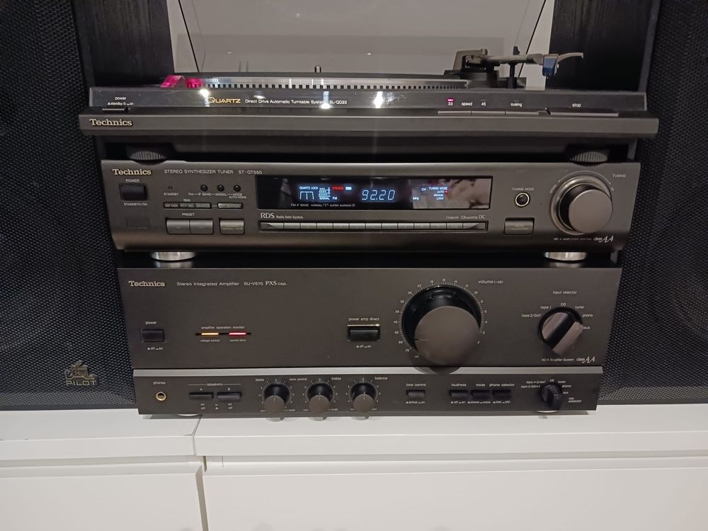 Technics zestaw 3 elementów + głośniki Pilot