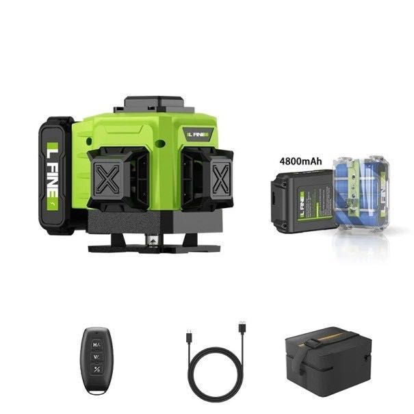 Poziomica laserowa 3D LFINE 12 linii Bateria 4800 mAh Samopoziomując