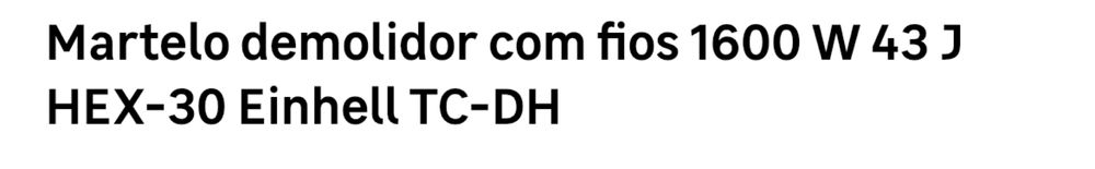 Martelo Demolidor pouco usado