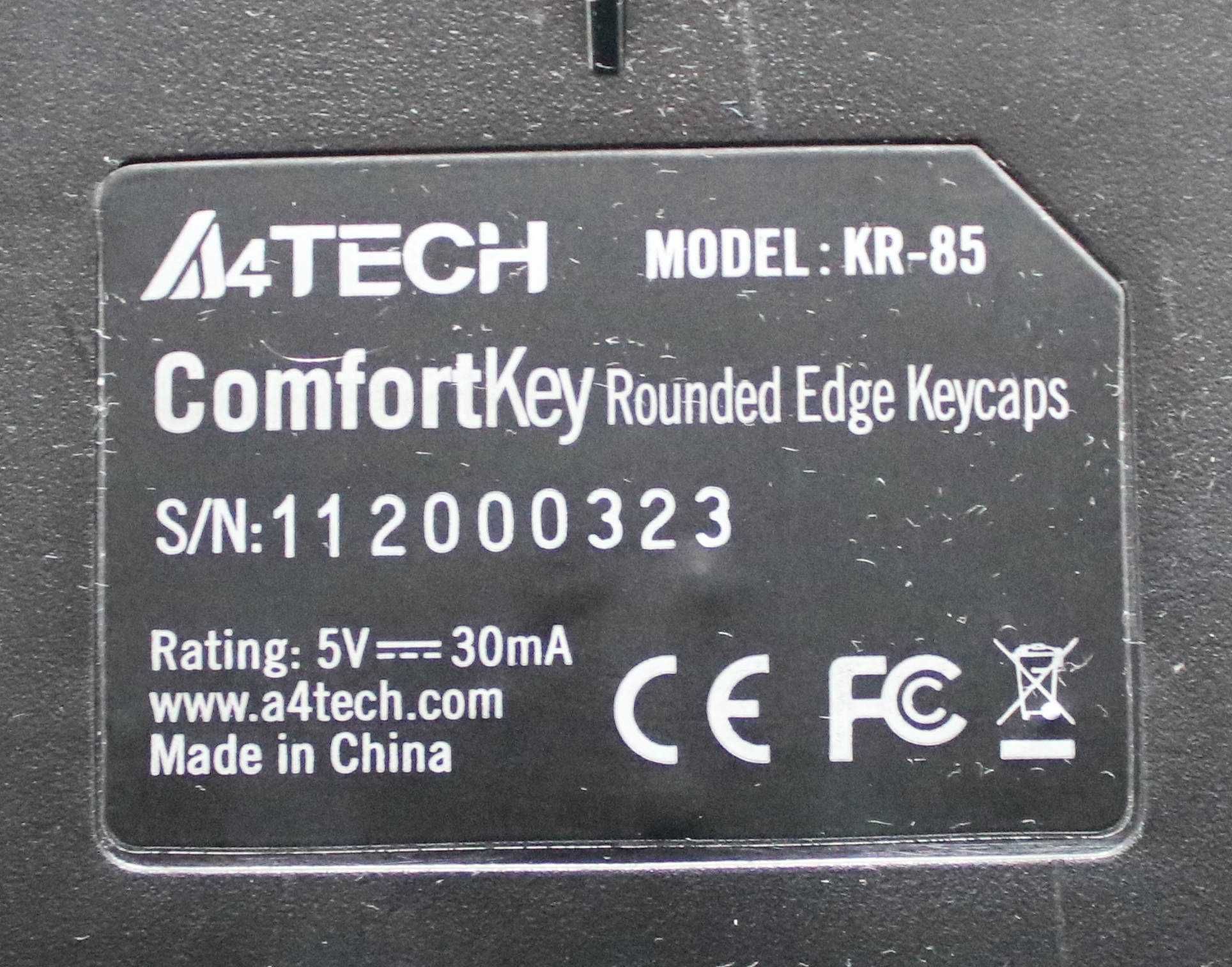 Klawiatura A4Tech model KR-85 ComfortKey ps/2.