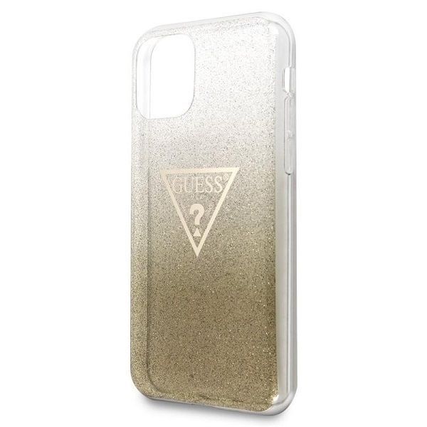 Etui Guess Glitter Triangle iPhone 11/Xr, Złoty/Gold