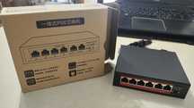 Poe коммутатор/switch 4+2 6 портов 65w 48-52V комутатор свитч