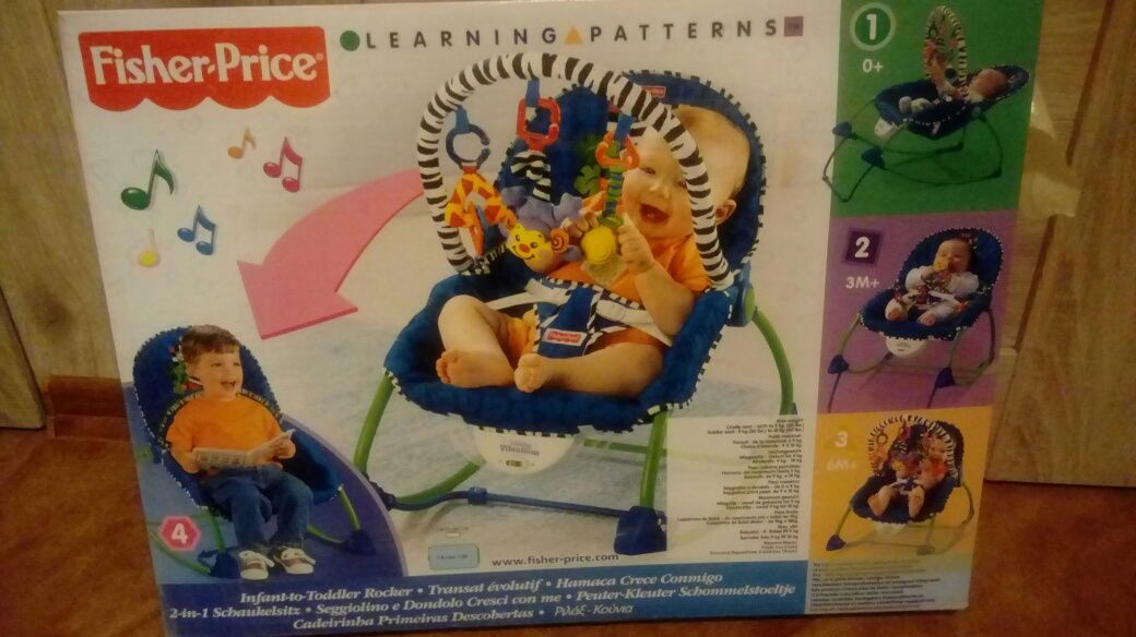 Leżaczek-bujaczek Fotelik 3W1 Fisher-Price+gratis