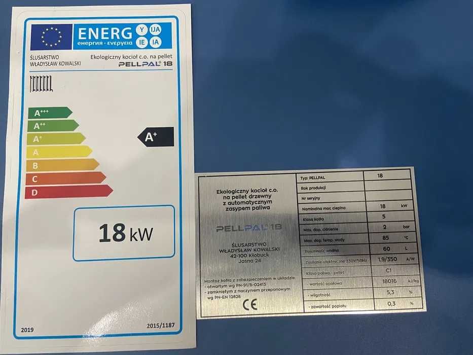 Kocioł na Pellet PELLPAL DUO O Mocy 18 KW - 5 KLASA ECODESIGN