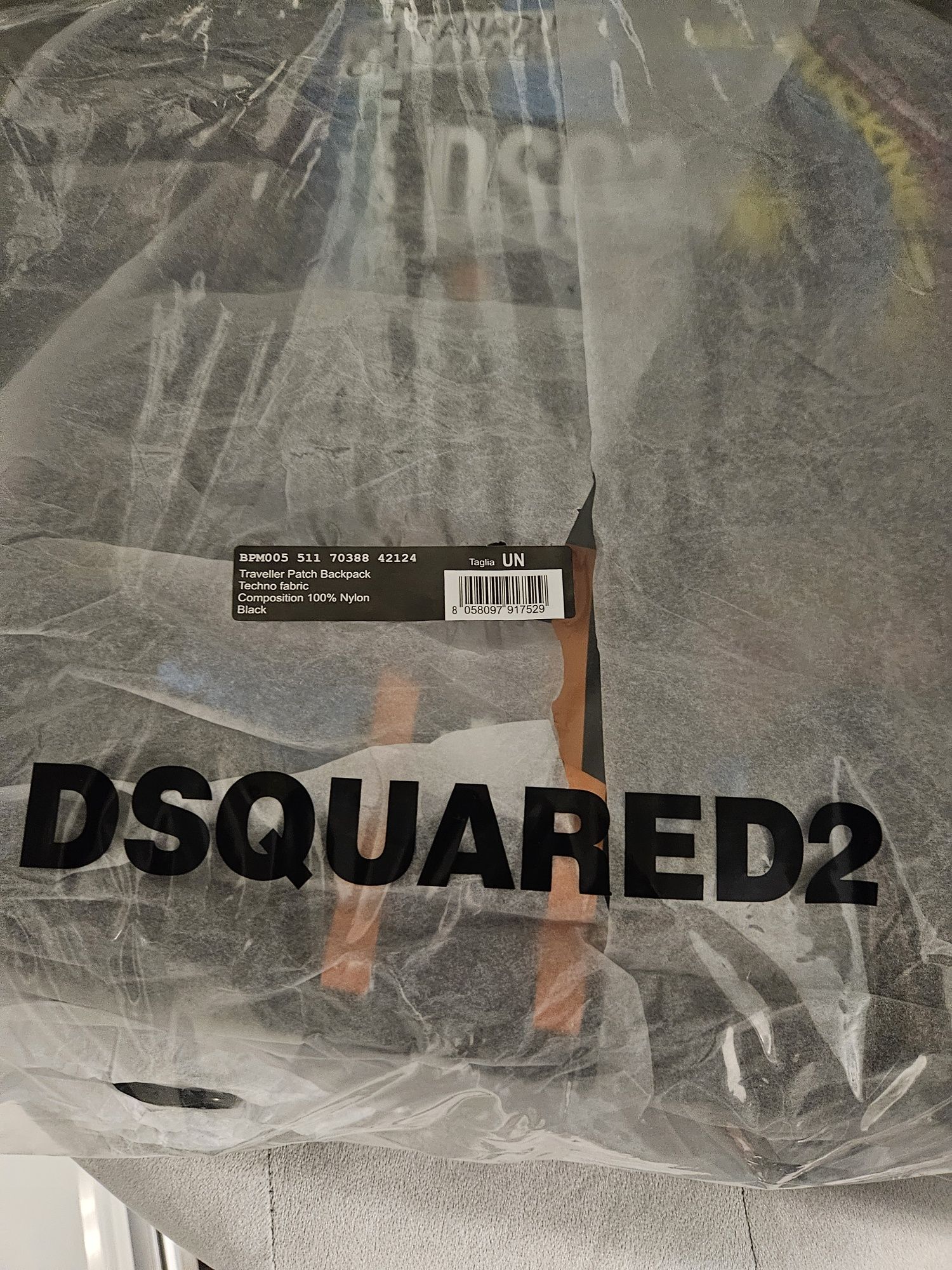 Dsquared2 plecak czarny z aplikacjami oryginal Limited edition