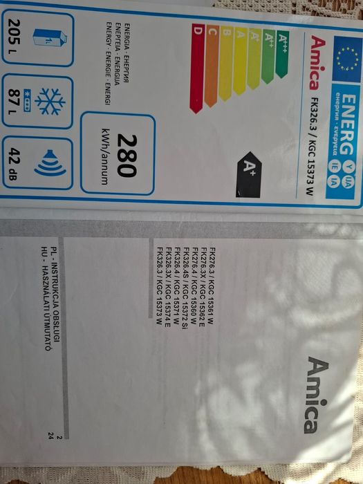 Chłodziarko-zamrażarka wolnostojąca FK326.3 Amica