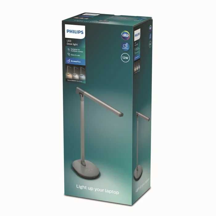 Philips Sword  Lampa stołowa  biurkowa oświetlenie Led 12 W Szara