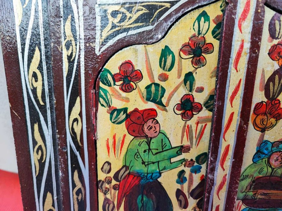 Ramka na płycie,malowana,pod lustro,vintage lat 70
