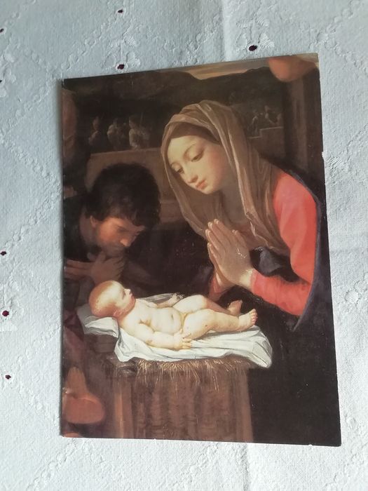 Postal de Natal Paper Moon - La Adoracion de Los Pastores