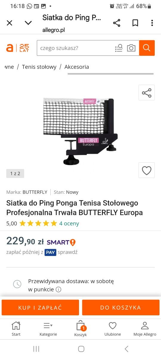 Siatka do tenisa stołowego kpl.