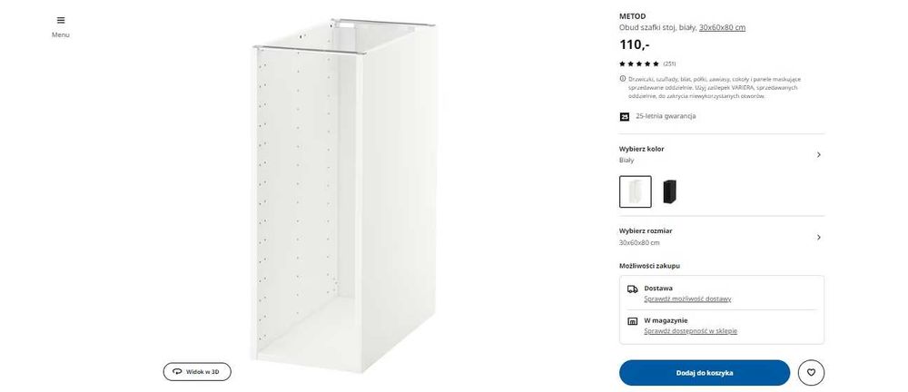 IKEA METOD szafki 60x37x200, 60x37x60, 30x60x80